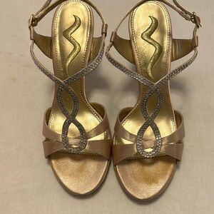 Nina Grayson Nude Satin sandal